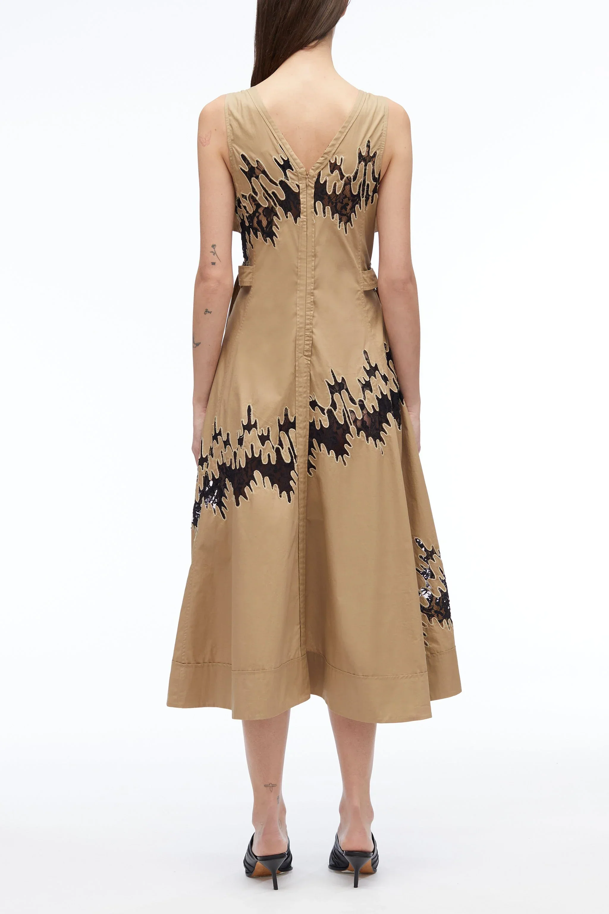Wrap Front Squiggle Lace Dress - Image 10