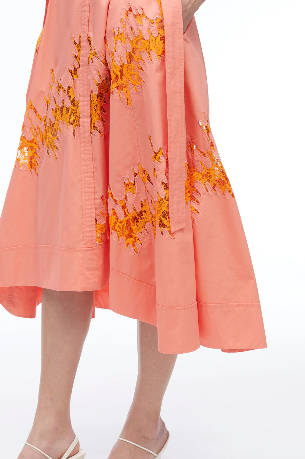 Wrap Front Squiggle Lace Dress - Image 3