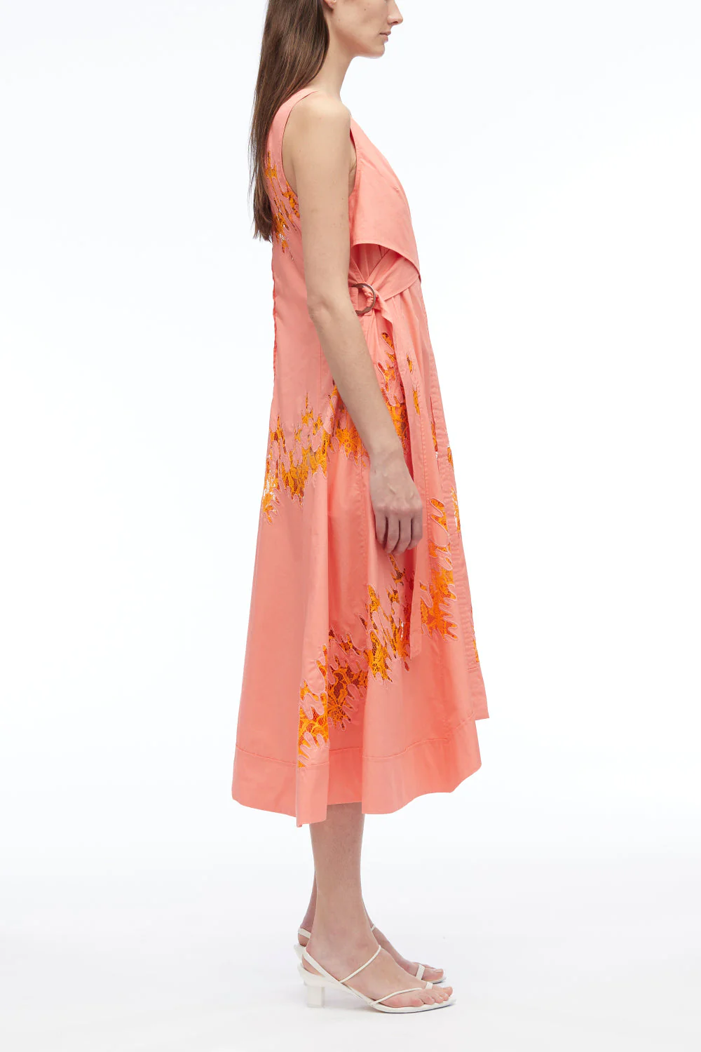 Wrap Front Squiggle Lace Dress - Image 5