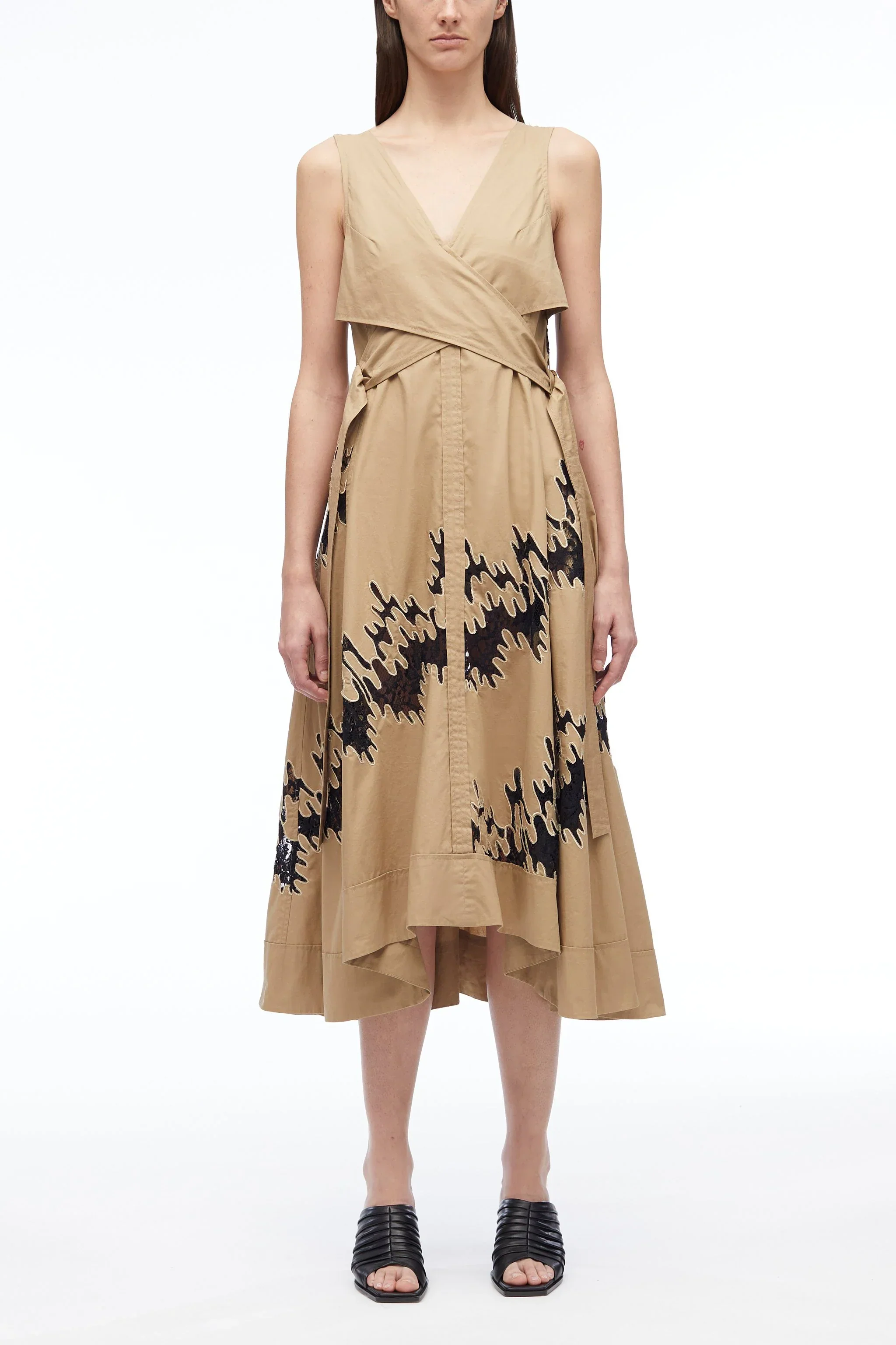 Wrap Front Squiggle Lace Dress - Image 7