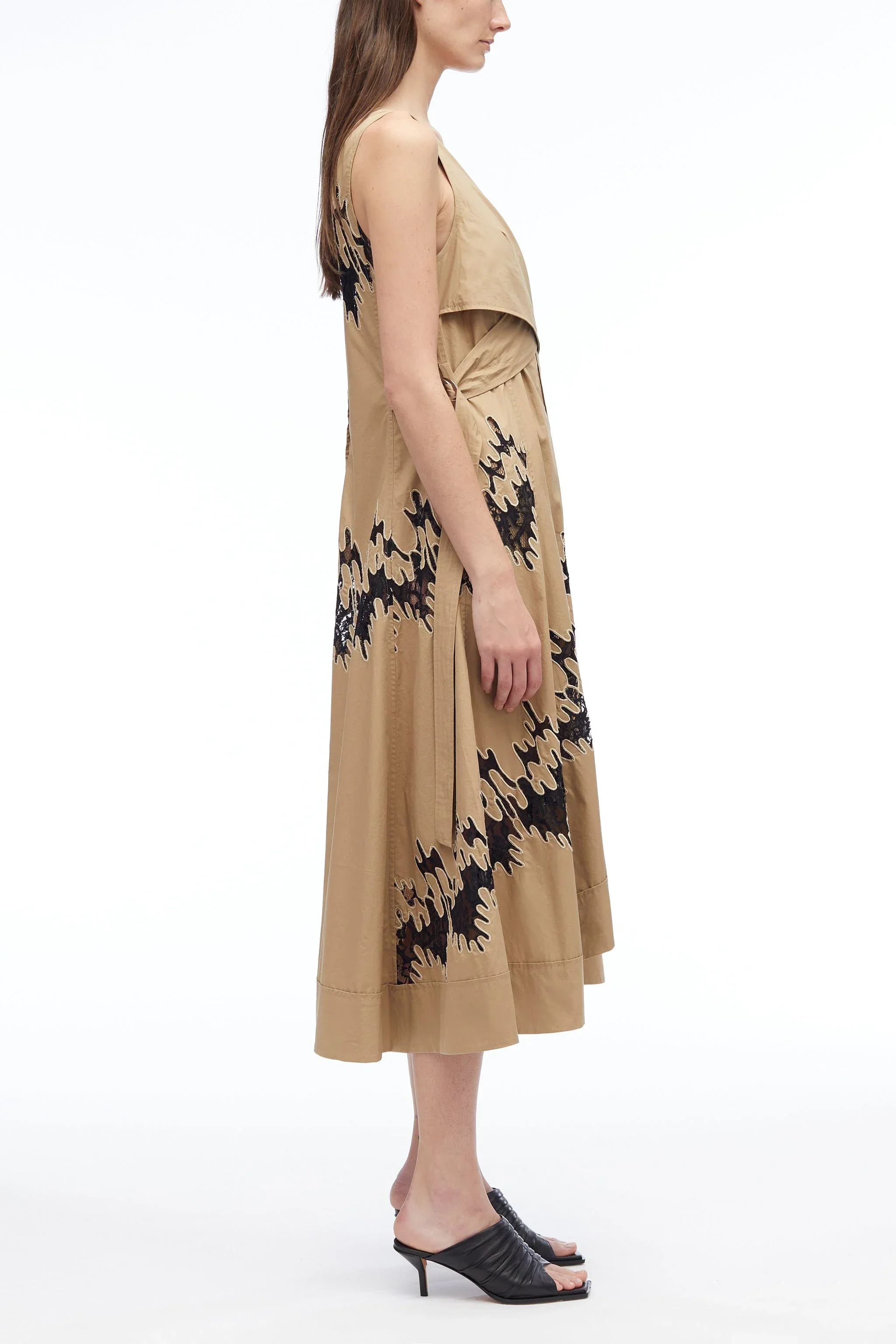 Wrap Front Squiggle Lace Dress - Image 9