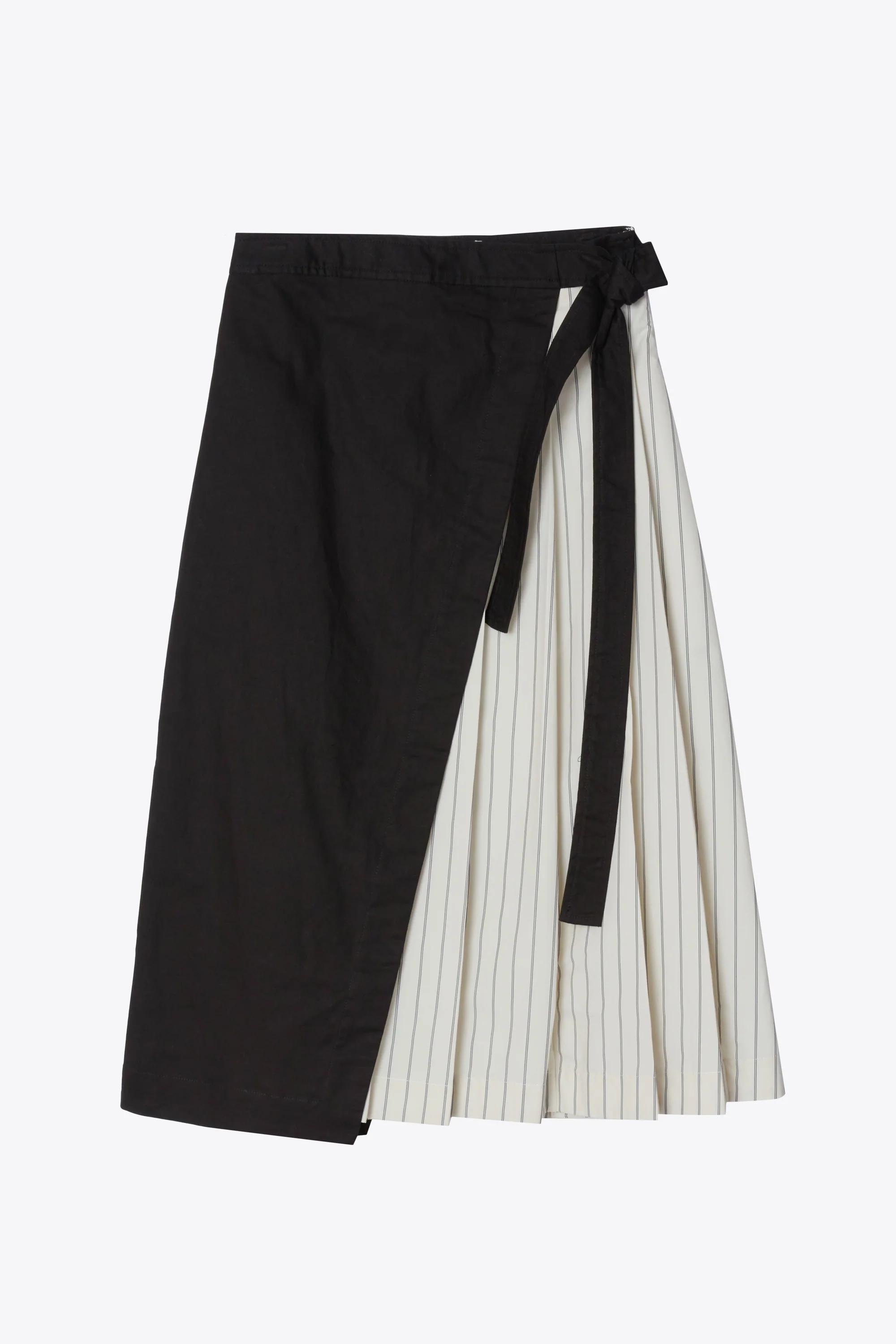 Pleated Combo Wrap Skirt - Image 2
